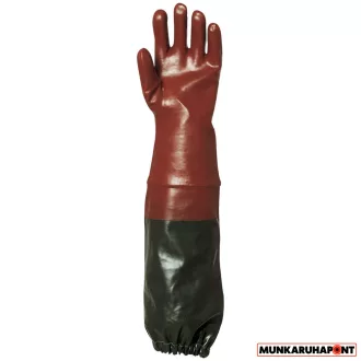   EP 3669 Mártott PVC Védőkesztyű, Sav/Lúg/Olajálló, 70 cm Hosszú