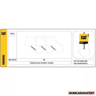 Caterpillar CAT AV53 Rövid bokazokni fehér 3 pár