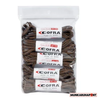 Cofra Bow Fekete/Világosbarna Cipőfűző 130 cm 5 pár
