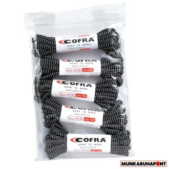 Cofra Bow Fekete/Gyöngy Cipőfűző 90 cm 5 pár