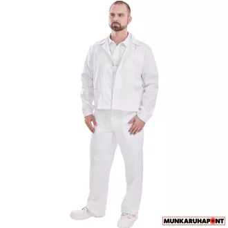 Coverguard Fehér Pamut Deréknadrág
